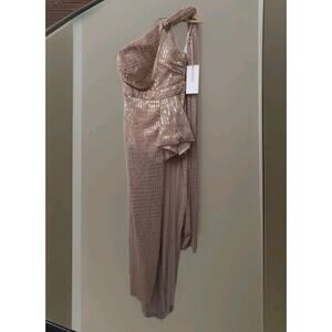 Modessa Couture Long Designer Evening Dress Size 6 Embellished Pink Dress